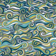 Seamless wave hand-drawn pattern waves N9