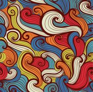 seamless abstract hand-drawn pattern waves N26