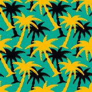 Seamless pattern with coconut palm trees N2