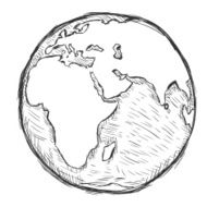 vector sketch illustration - globe