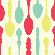 Spoons seamless pattern