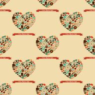 Hipster Love Colorful Seamless Pattern
