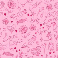 Seamless pattern for Valentine&#039;s day