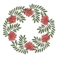 Rowan branch with berries frame for your design N2