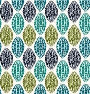 Decorative seamless summer texture with ornamental elements