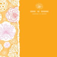 Warm day flowers square decor torn seamless pattern background