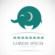 Vector image of an elephant