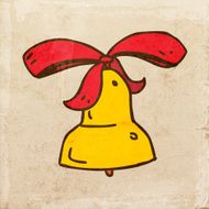 Christmas Bell on Grunge Background