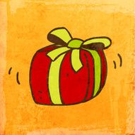 Gift on Grunge Background N3