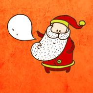 Santa Claus on Grunge Background N5