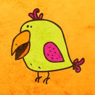 Bird on Grunge Background N2