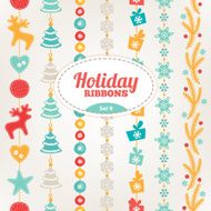 Set of holiday ribbons N2