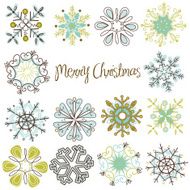 Cute Retro Snowflakes N3