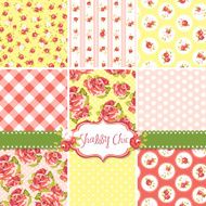 Shabby Chic Rose Patterns and seamless backgrounds
