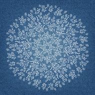 Denim background with floral pattern N5