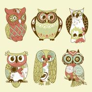 Collection of six different owls N5
