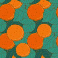 Seamless pattern with oranges