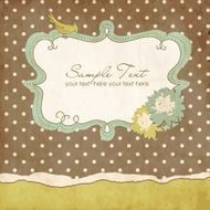 Vector hand drawn frame with a bird N4