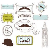 Keep calm and carry on Doodle frames in British style N7