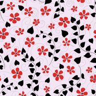 pattern with small flowers and curls