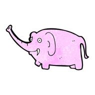 cartoon pink elephant N52