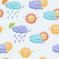 Weather seamless texture Funny clouds N2