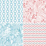 Set of abstract seamless patterns N13