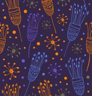 Abstract background with flowers Decorative cute doodle texture