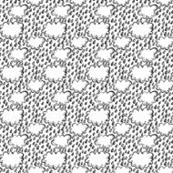 Seamless pattern with clouds and rain N2