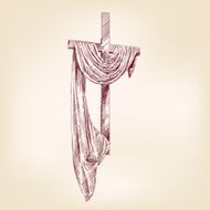 cross hand drawn vector llustration N2