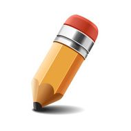 Pencil on white background Vector