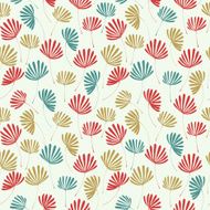 Seamless retro colorful floral pattern