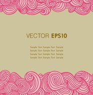 Decorative text background with abstract rose wavy ornament