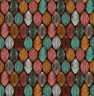 Abstract linear doodle decorative seamless texture