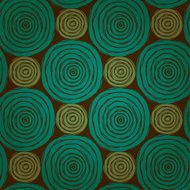 Bright ethnic endless pattern with rough scribble rounds