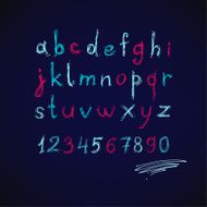 Doodle colorful alphabet N2