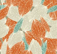 Autumn linear endless background with leaves
