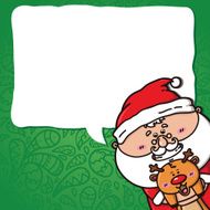 funny Santa and deer N3
