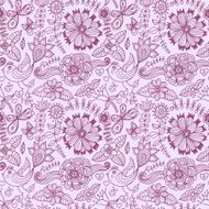 Spring Doodles Seamless Pattern N3