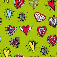 vector seamless pattern of heart