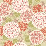 Abstract retro floral pattern N15