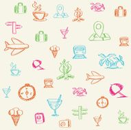 Summer doodle background - seamless N2