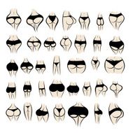 Collection of sexy female buttocks in panties N7