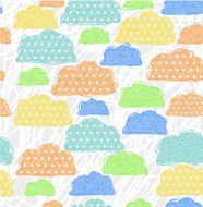 Illustration Clouds Seamless Pattern