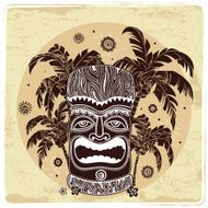 Vintage Aloha Tiki illustration N2