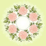 Banner with flowers and place for your text N25