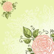 Banner with flowers and place for your text N26