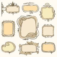 vintage hand drawn frames collection N8