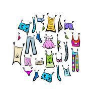 Sketch of clothes collection for your design