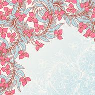 frame with turquoise leafes